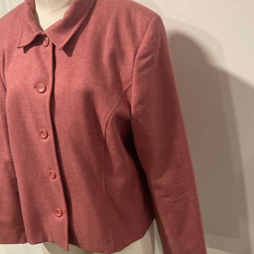 Pendleton Pink Button Up Wool Blazer 16 - image 2